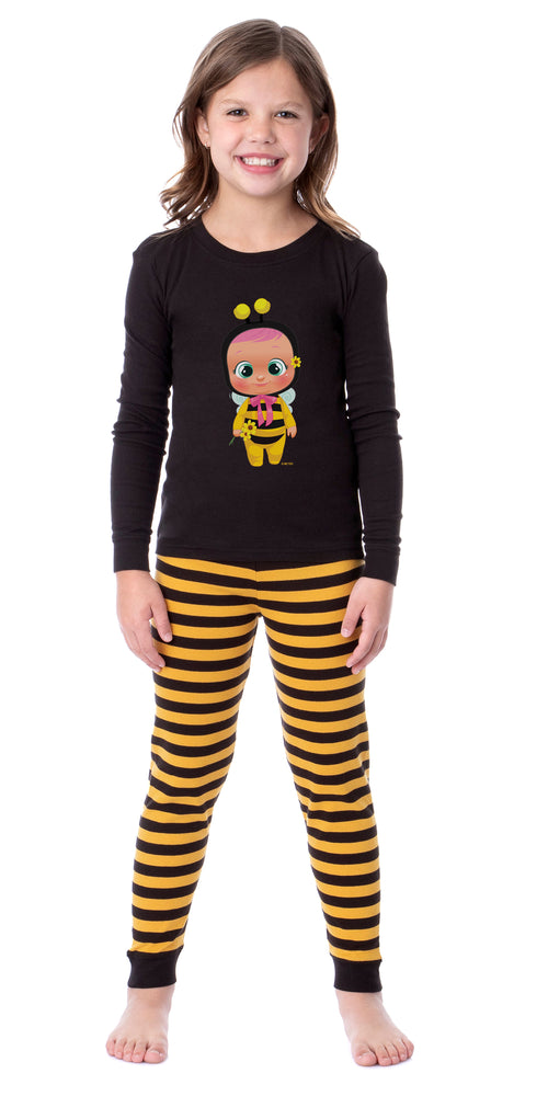 Cry Babies Magic Tears Bumblebee Unisex Child Tight Fit Sleep Pajama Set
