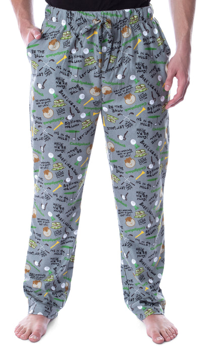 Caddyshack the Movie Men's Allover Print Loungewear Pajama Pants