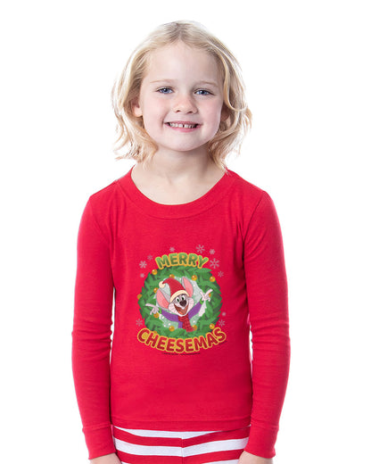 Chuck E Cheese Christmas Merry Cheesemas 2 Piece Long Sleeve Family Pajama Set