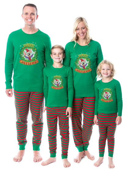 Chuck E. Cheese Christmas Merry Cheesemas 2 Piece Long Sleeve Family Pajama Set