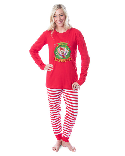 Chuck E Cheese Christmas Merry Cheesemas 2 Piece Long Sleeve Family Pajama Set