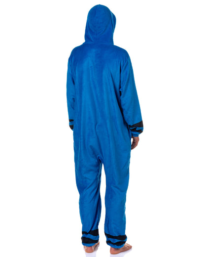 Crayola Crayon Union Suit Adult Hooded Costume One Piece Pajama for Men and Women (Blue, 2XL/3XL)
