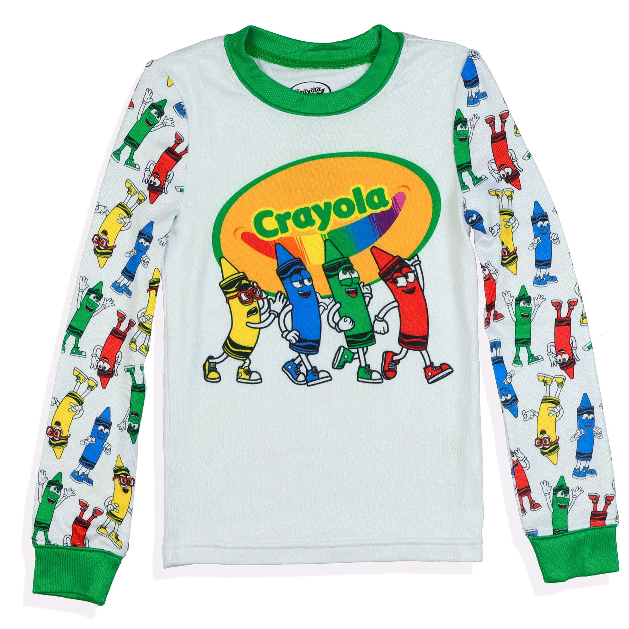 Crayola Crayons Pajamas Toddler Tight Fit Long Sleeve Pant Sleep Set