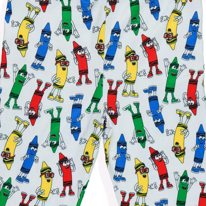 Crayola Crayons Pajamas Toddler Tight Fit Long Sleeve Pant Sleep Set