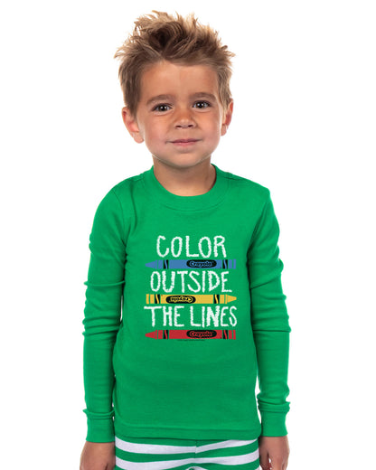 Crayola Crayons Pajamas Outside the Lines Tight Fit Sleep Set - Kids Toddler
