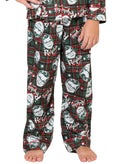 A Christmas Story Boys Ralphie Glasses Santa Christmas Holiday Flannel Plaid Button Pajama Set