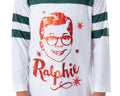 A Christmas Story Girl's Ralphie Raglan Striped Sleeve Nightgown Pajama Sleep Shirt