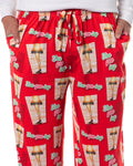 A Christmas Story Men's Leg Lamp Fra-Gee-Lay Tossed Sleep Pajama Pants For Adults