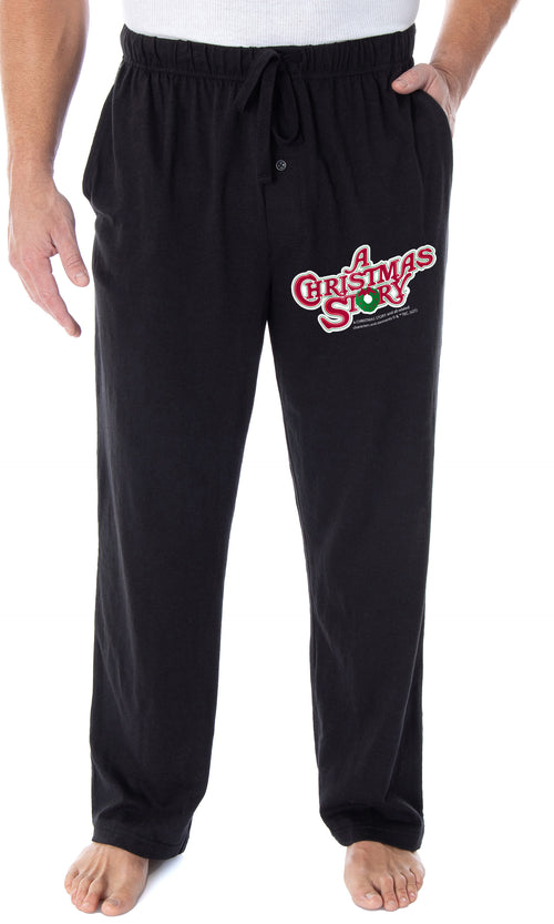 A Christmas Story Men's Classic Film Logo Loungewear Sleep Bottoms Pajama Pants