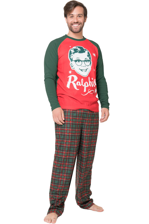 Christmas Story Mens Ralphie Plaid Pajama Set