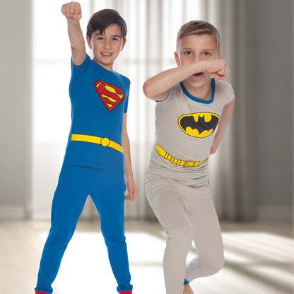 DC Comics Boys Superman Superhero Cotton Costume Pajama Set