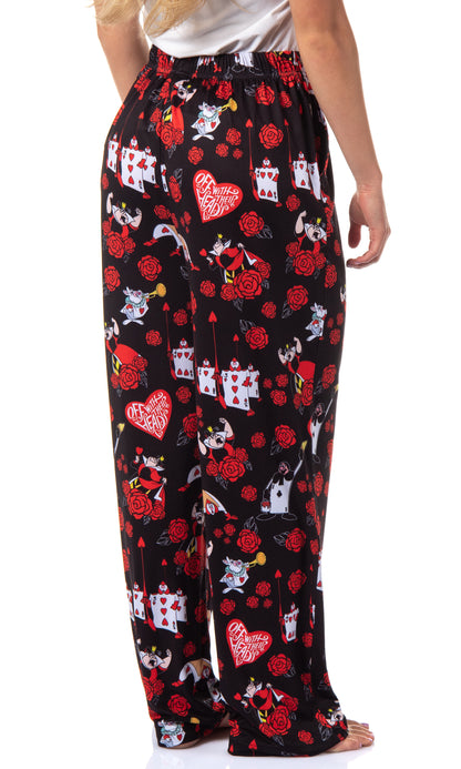 Disney Womens' Alice in Wonderland Queen Of Hearts Sleep Pajama Pants