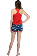 Wonder Woman Logo Womens Mesh Tank & Shorts Pajama Set
