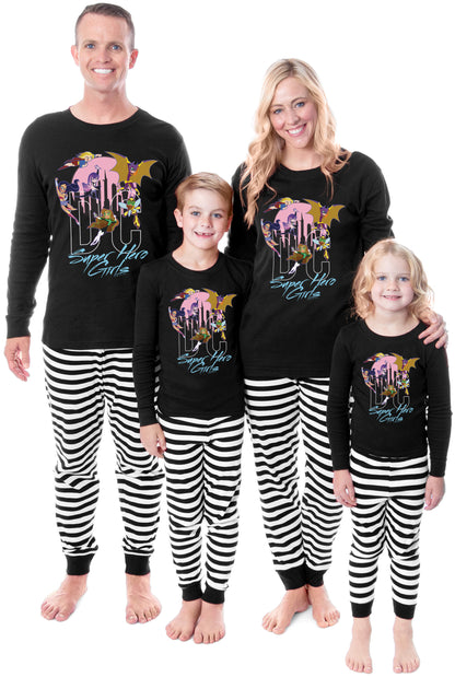 DC Super Hero Girls Girl Power Cityscape Matching Family Pajama Set