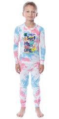 DC Comics Kids' Super Hero Girls Long Sleeve Shirt and Pants 2 Piece Tight Fit Youth Pajama Set