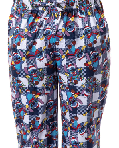 Disney Mens' Christmas Santa Lilo & Stitch Film Movie Sleep Pajama Pants