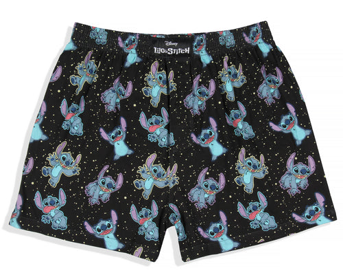 Disney Men's Lilo And Stitch Floating In Space Multi-Character Boxer Shorts Boxers Underwear