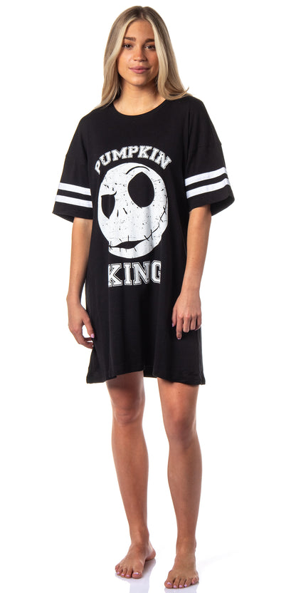 The Nightmare Before Christmas Women's Pumpkin King Jack Skellington Nightgown Sleep Shirt Pajama