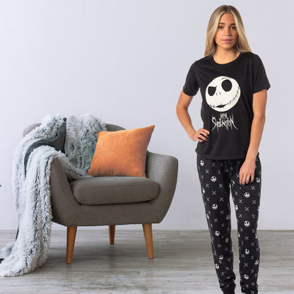 The Nightmare Before Christmas Women's Jack Skellington Jogger Pajama Set