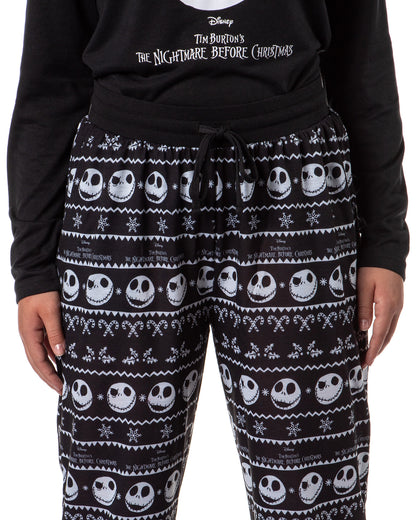 The Nightmare Before Christmas Women's Jack Skellington Santa Jogger Pajama Set