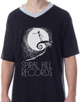 The Nightmare Before Christmas Mens' Spiral Hill Records Sleep Pajama Shirt