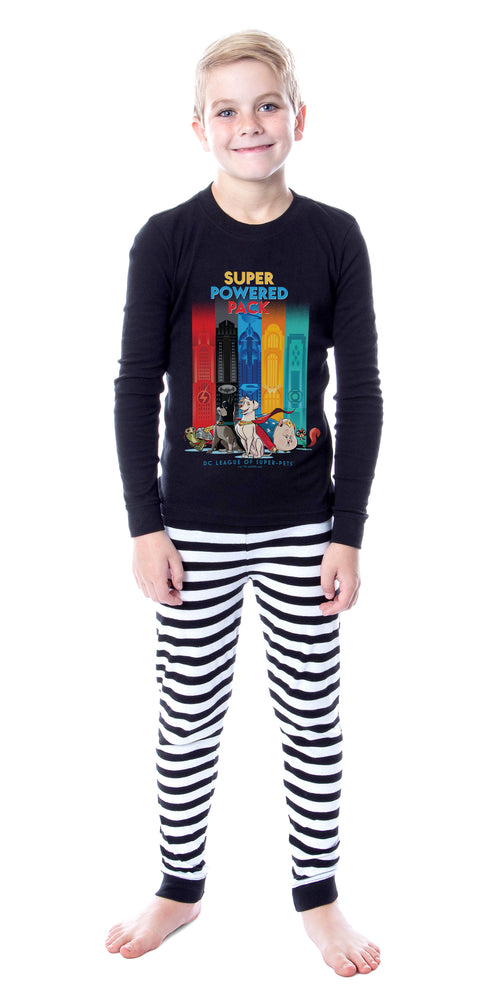 DC League of Super-Pets Unisex Boys Girls Comic Krypto Ace Sleep Pajama Set