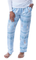 Disney Womens' Frozen Olaf Sweater Style Loungewear Pajama Pants