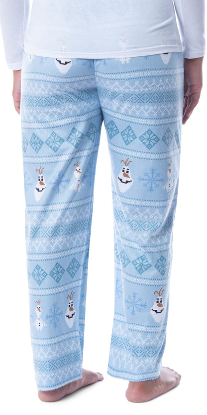 Disney Womens' Frozen Olaf Sweater Style Loungewear Pajama Pants