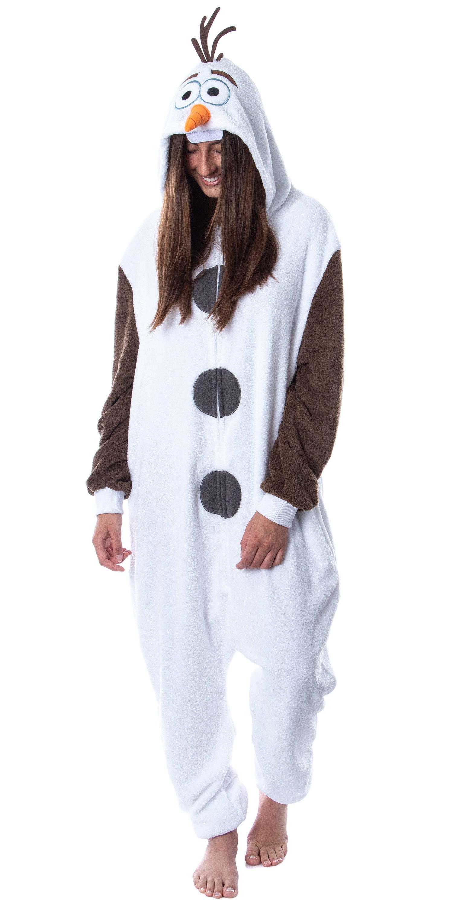 Disney Frozen Adult Olaf Kigurumi Costume Union Suit Pajama For Men Women