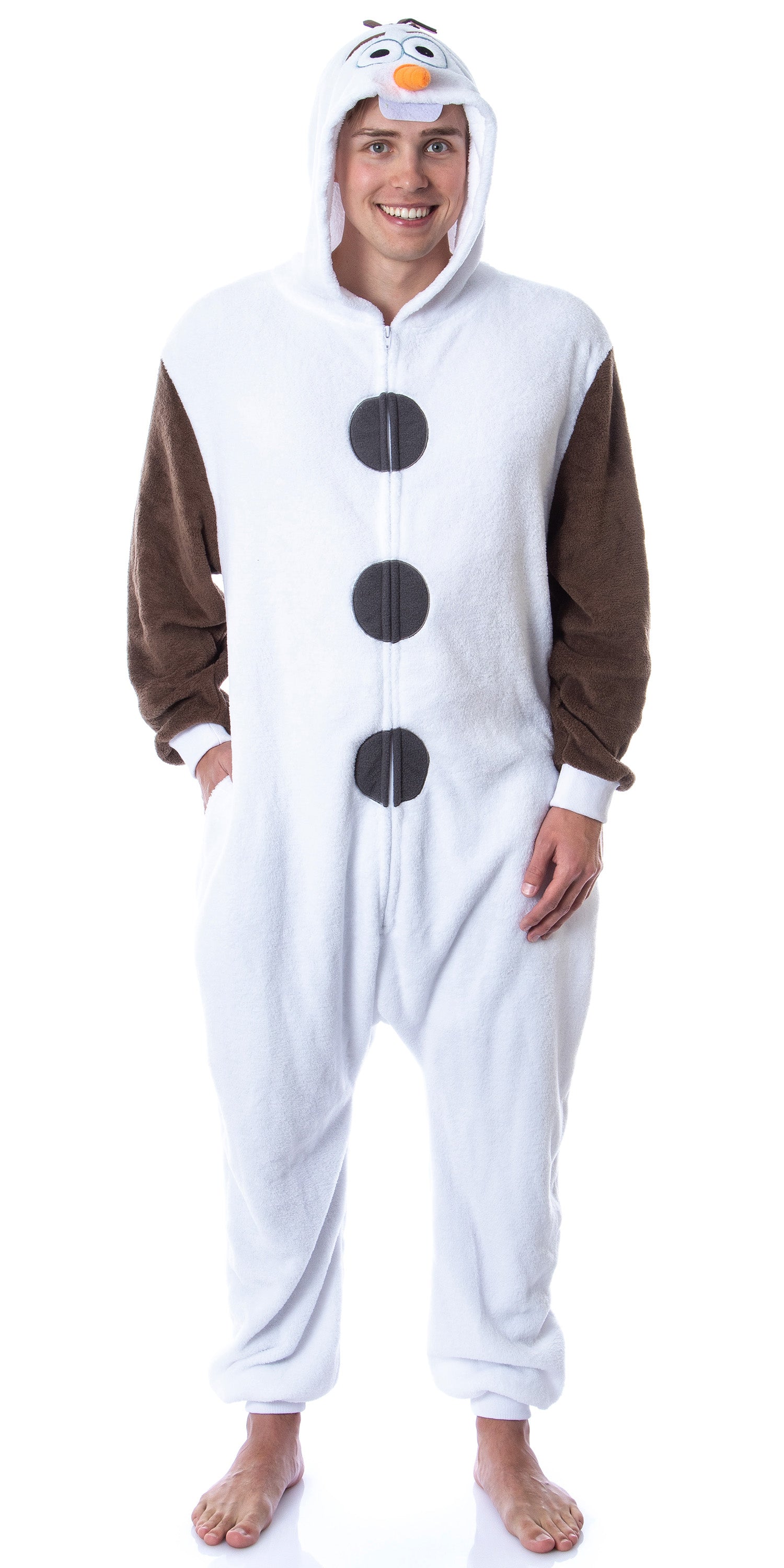 Disney Frozen Adult Olaf Kigurumi Costume Union Suit Pajama For Men Women