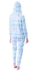 Disney Womens' Frozen Olaf Sweater Sleep Pajama Jumpsuit Union Suit