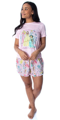 Disney Princess Women's Living The Dream Shirt and Shorts Loungewear Pajama Set