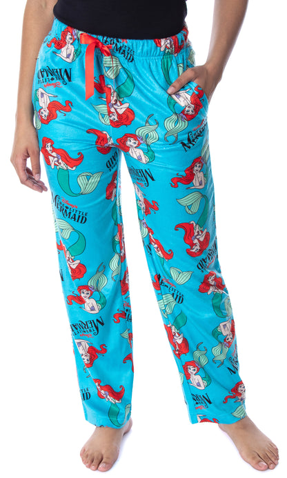 Disney Women's Little Mermaid Ariel Fleecy Soft Loungewear Sleep Pajama Pants