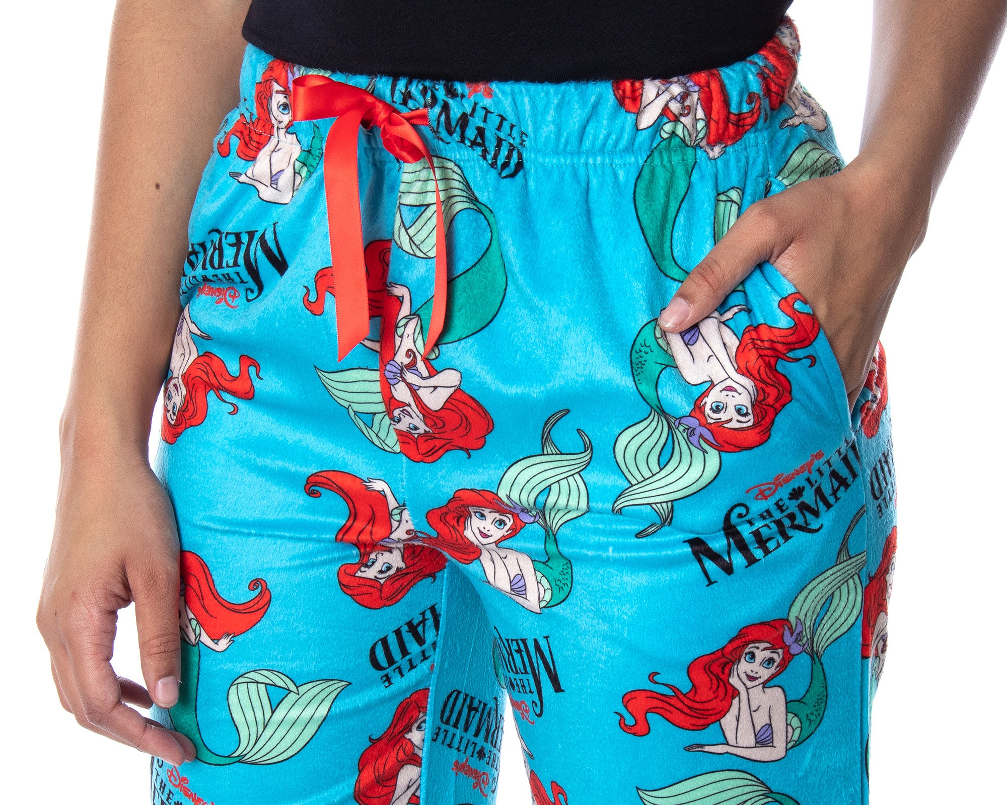 Disney Women's Little Mermaid Ariel Fleecy Soft Loungewear Sleep Pajama Pants