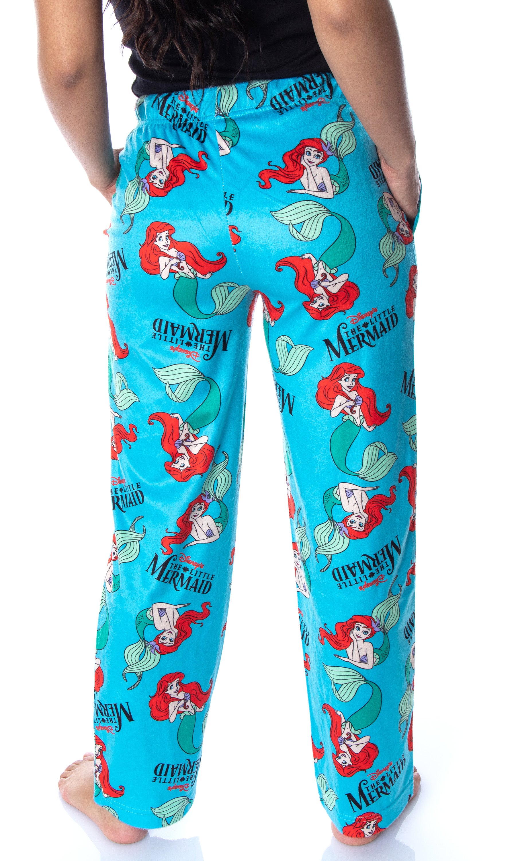 Disney Women's Little Mermaid Ariel Fleecy Soft Loungewear Sleep Pajama Pants