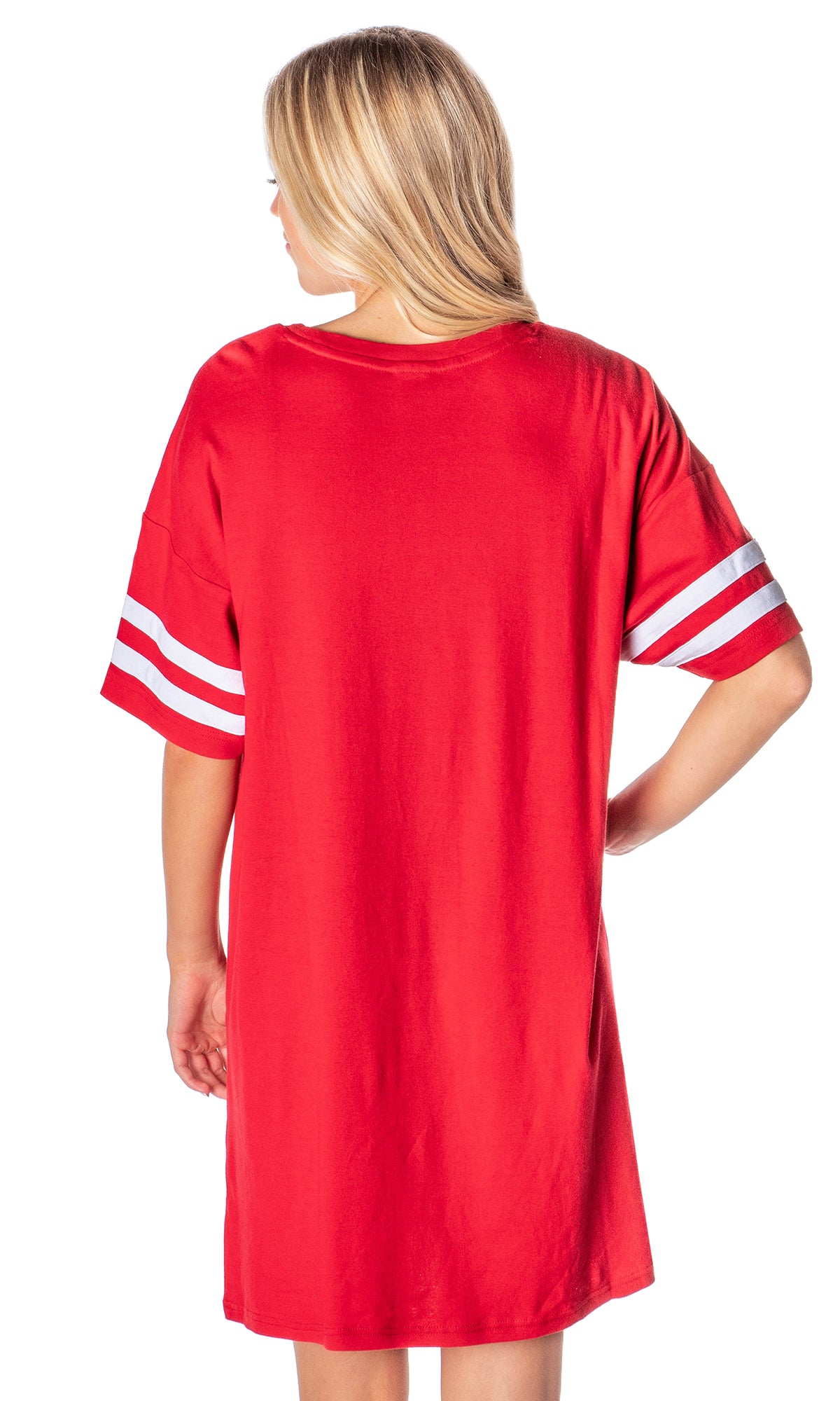 Disney Womens Varsity Tee Football Oversized Night Shirt Grumpy Nightgown