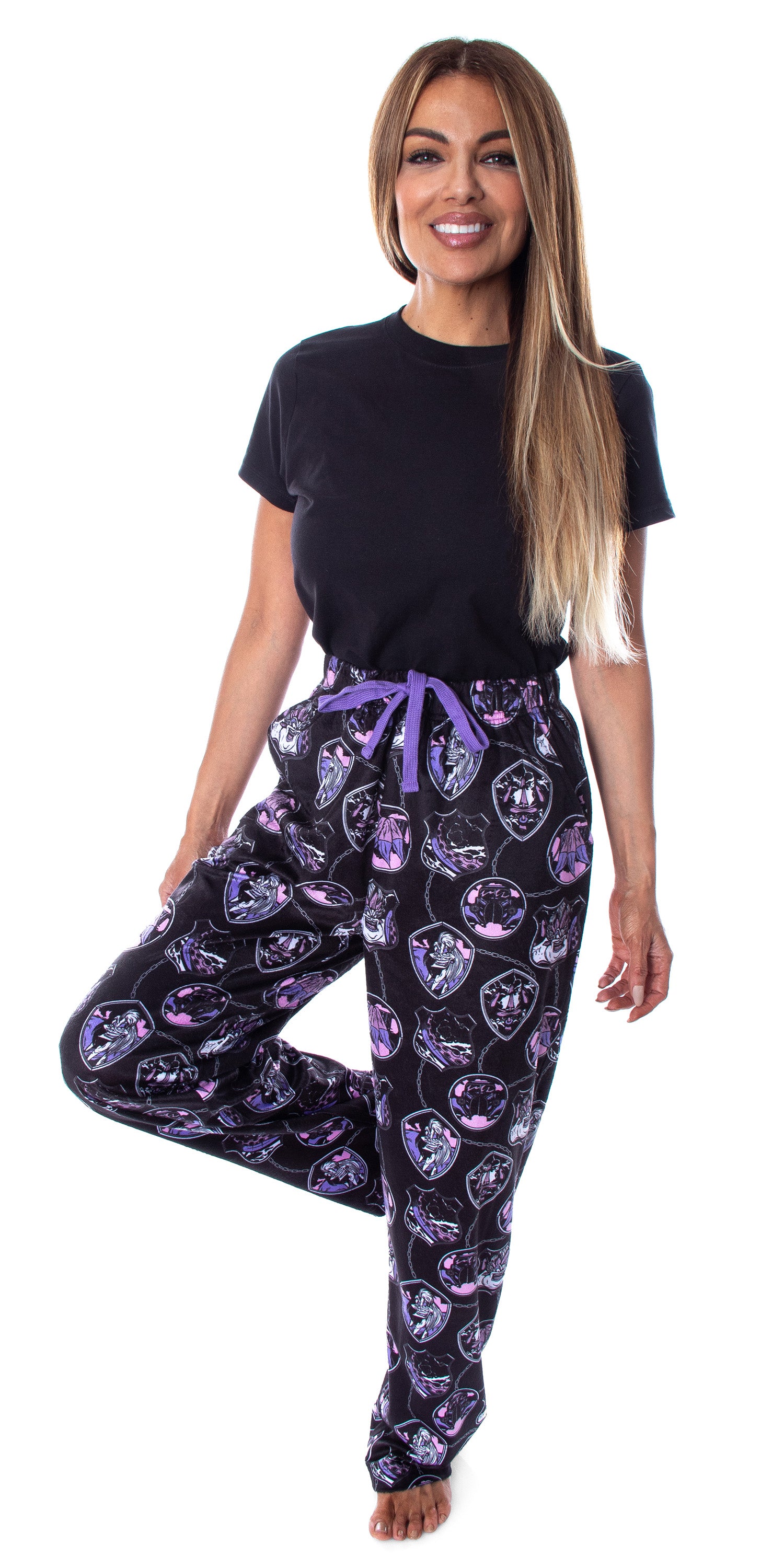 Disney Villains Women's Ursula And Cruella de Vil Smooth Fleece Sleep Bottoms Lounge Pajama Pants