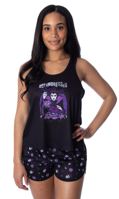 Disney Villains Women's Evil Queen Not Impressed Tank Top and Shorts Loungewear Pajama Set