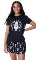 Disney Villains Women's Vixen Ursula the Sea Witch Shirt and Shorts 2 Piece Pajama Set