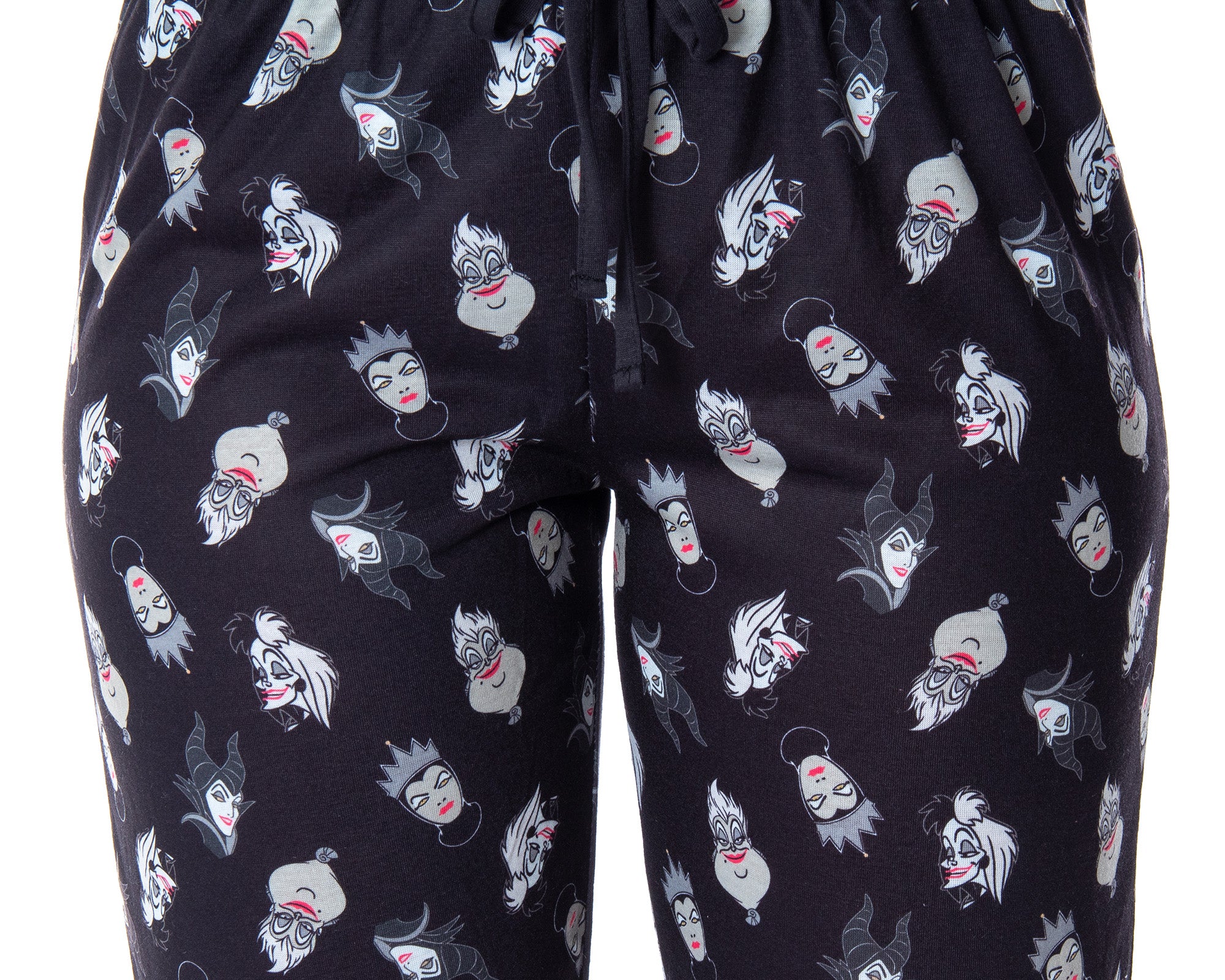 Disney Villains Women's Bad Girls Club 2 Piece Shirt And Pants Jogger Style Pajama Set