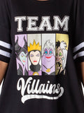 Disney Womens Team Villains Varsity Football Tee Oversized Night Shirt Ursula Nightgown