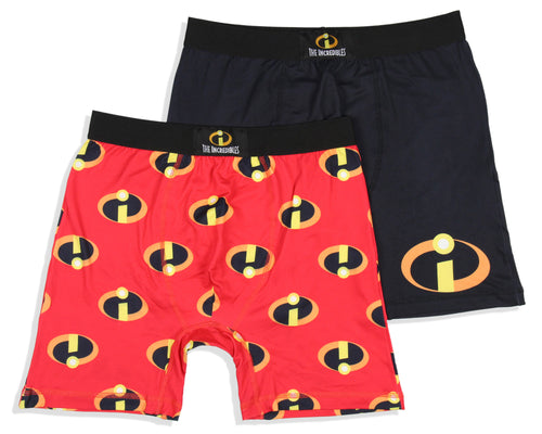 Disney Mens' 2 Pack The Incredibles Boxers Underwear Boxer Briefs