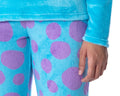 Disney Women's Monsters Inc. Sulley Embroidered Character Face Plush Fleece 2 Piece Pajama Set