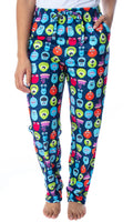 Disney Women's Monsters Inc. Allover Character Heads Loungewear Sleep Pajama Pants