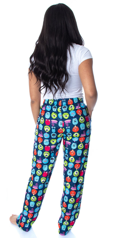 Disney Women's Monsters Inc. Allover Character Heads Loungewear Sleep Pajama Pants