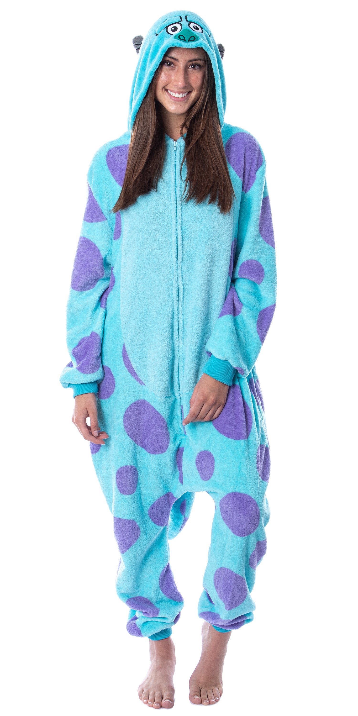 Disney Monsters Inc Adult Sulley Kigurumi Costume Union Suit Pajama for Men and Women