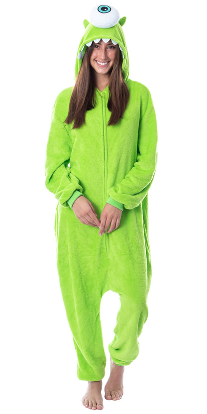 Disney Monsters Inc Adult Mike Wazowski Kigurumi Costume Union Suit Pajama