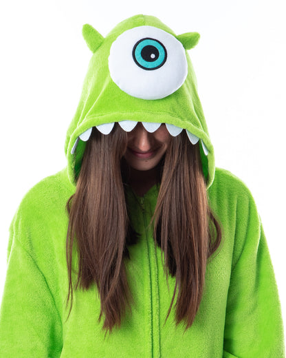 Disney Monsters Inc Adult Mike Wazowski Kigurumi Costume Union Suit Pajama