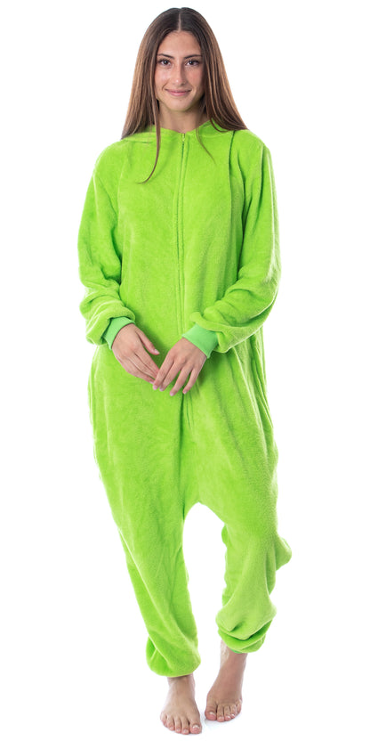 Disney Monsters Inc Adult Mike Wazowski Kigurumi Costume Union Suit Pajama