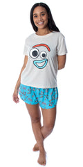 Disney Women's Toy Story Forky Shirt and Sleep Shorts Loungewear 2 Piece Pajama Set
